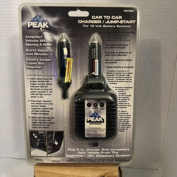 vintage Peak PKC0AR car to car charger jump-start for 12 volt battery systems - Picture 1 of 4